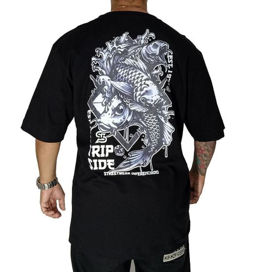 Imagem de Camiseta Trip Side Oversized Oriental Tattoo Preto S233