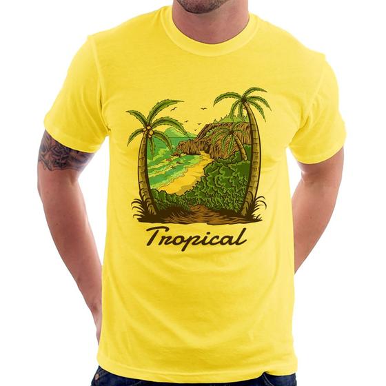 Imagem de Camiseta Tropical Beach - Foca na Moda