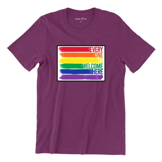 Imagem de Camiseta Tshirt LGBT Unissex Plus Size Todos São Bem Vindos Aqui