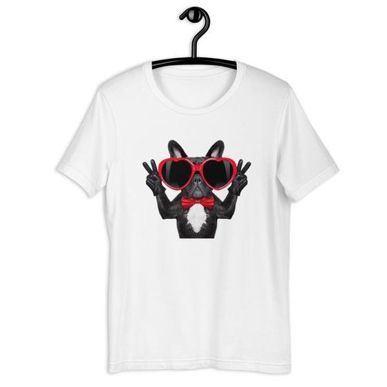 Imagem de Camiseta Tshirt Masculina Bulldog Love Glasses