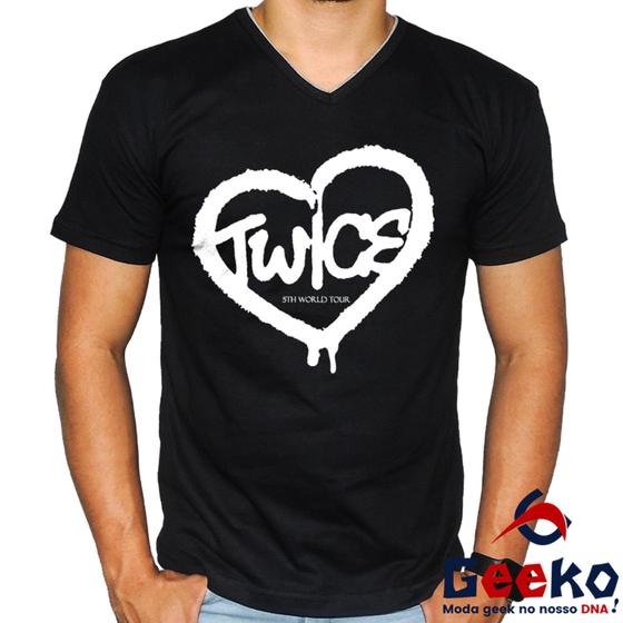 Imagem de Camiseta Twice 100% Algodão 5th World Tour Ready To Be K-pop Once Geeko