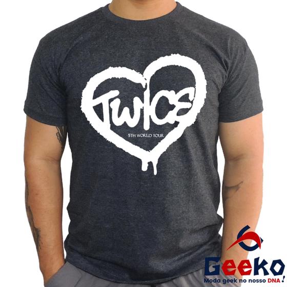Imagem de Camiseta Twice 100% Algodão 5th World Tour Ready To Be K-pop Once Geeko