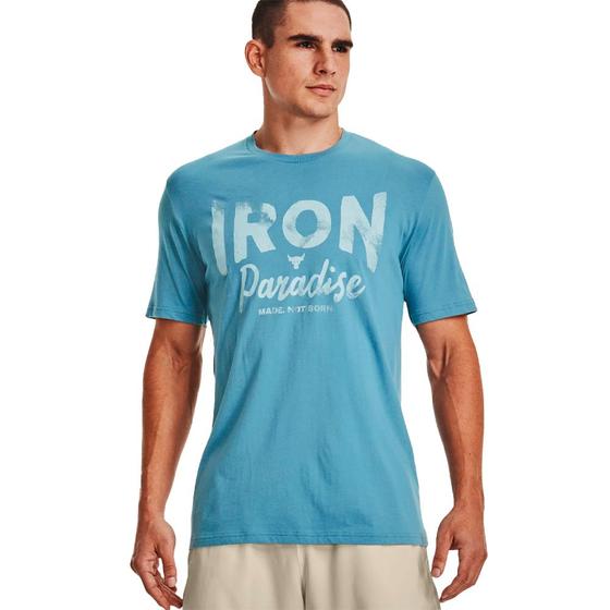 Imagem de Camiseta Under Armour Project Rock Iron Azul Masculino