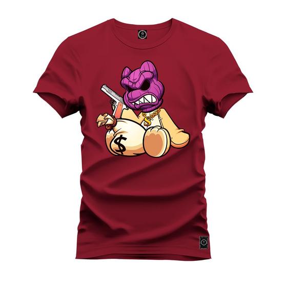 Imagem de Camiseta Unissex Algodão 100% Algodão Urso Pose