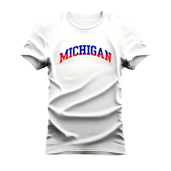 Imagem de Camiseta Unissex Algodão Estampada Confortável Michigan