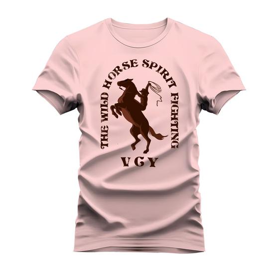 Imagem de Camiseta Unissex Algodão Estampada Confortável The Wild Horse