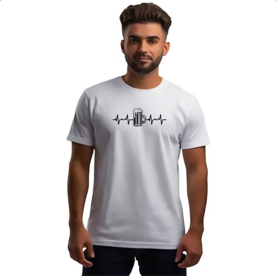 Imagem de Camiseta Unissex Batimento cardiaco cerveja