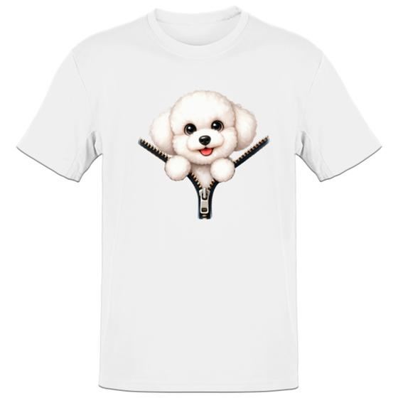 Imagem de Camiseta Unissex Bichon Frise no Ziper