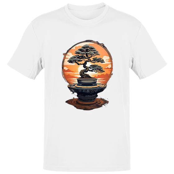 Imagem de Camiseta Unissex Bonsai magico Japao sunset