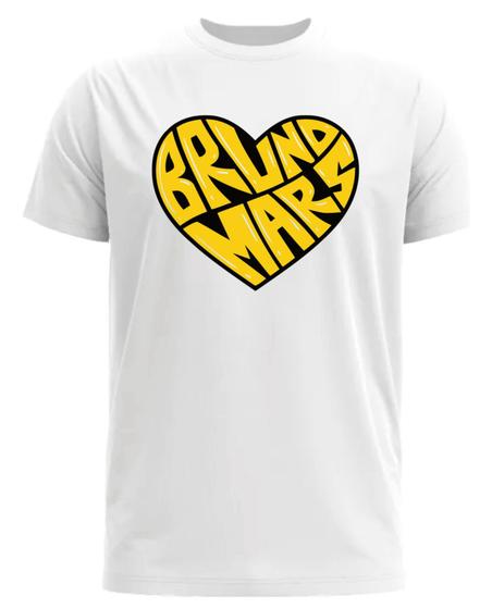 Imagem de Camiseta Unissex Bruno Mars Cantor Camisa De Algodão - Coração