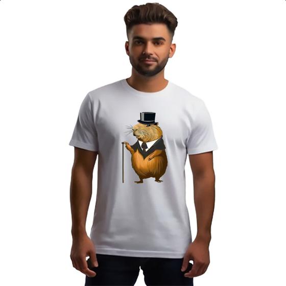 Imagem de Camiseta Unissex Capivara aristocrata