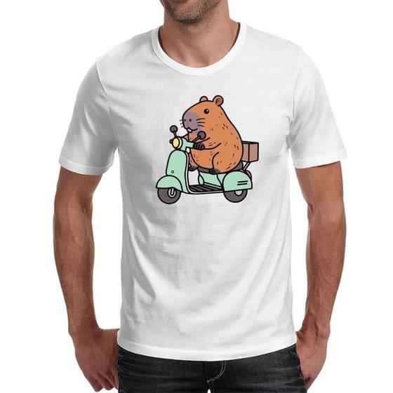 Imagem de Camiseta Unissex Capivara na lambreta