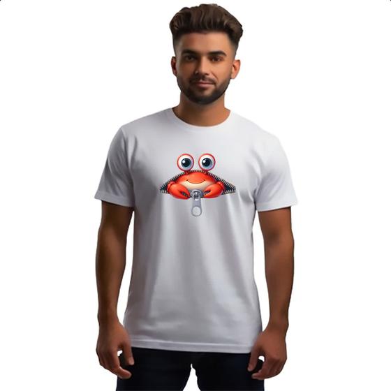 Imagem de Camiseta Unissex Caranguejo no ziper