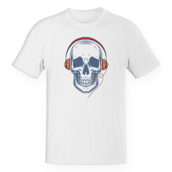 Imagem de Camiseta Unissex Caveira com HeadPhone