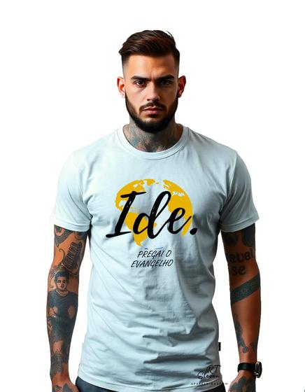 Imagem de Camiseta Unissex Cristã Ide Pregai O Evangelio Masculino Feminino Malha Premium