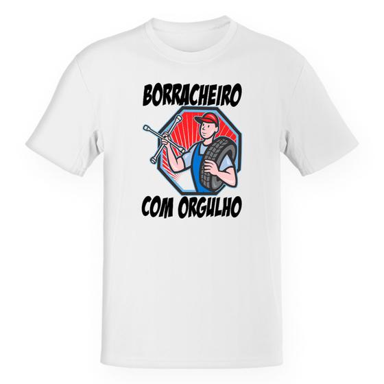 Imagem de Camiseta Unissex Divertida Borracheiro com orgulho