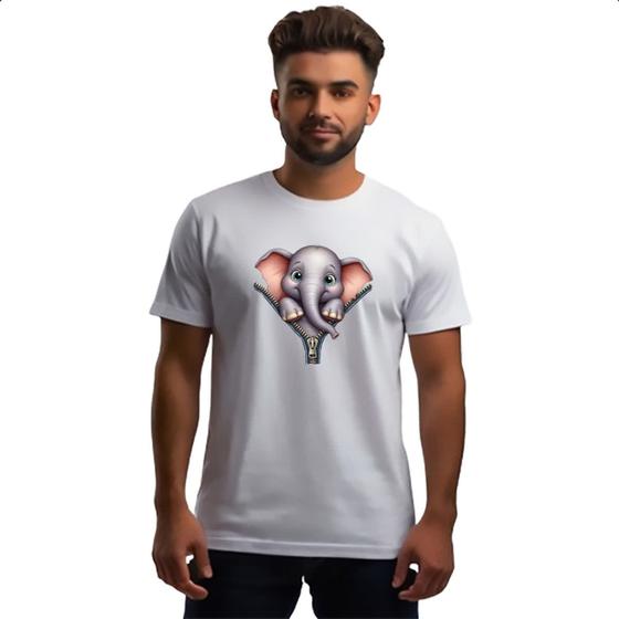 Imagem de Camiseta Unissex Elefante no ziper