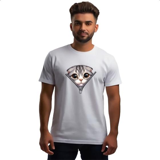 Imagem de Camiseta Unissex Exotic Shorthair no ziper