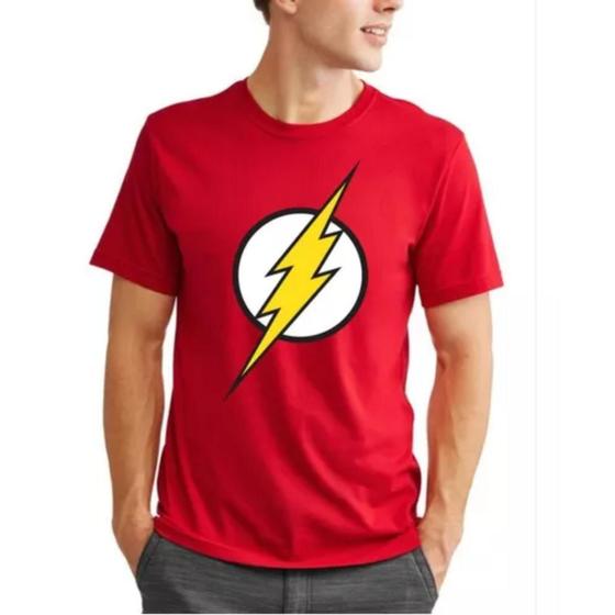 Imagem de Camiseta Unissex Héroi Flash Camisa De Desenho Gibi