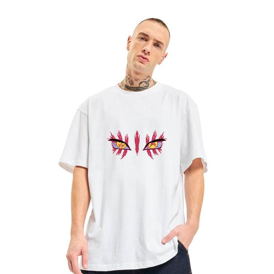 Imagem de Camiseta Unissex Oversized Akaza Demon Slayer Anime Streetwear