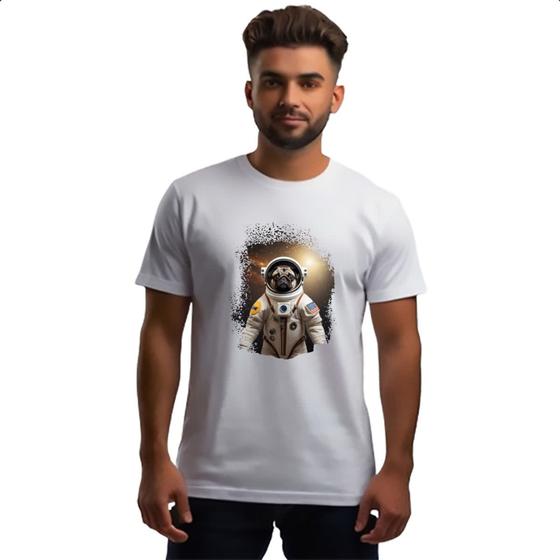 Imagem de Camiseta Unissex Pug astronauta