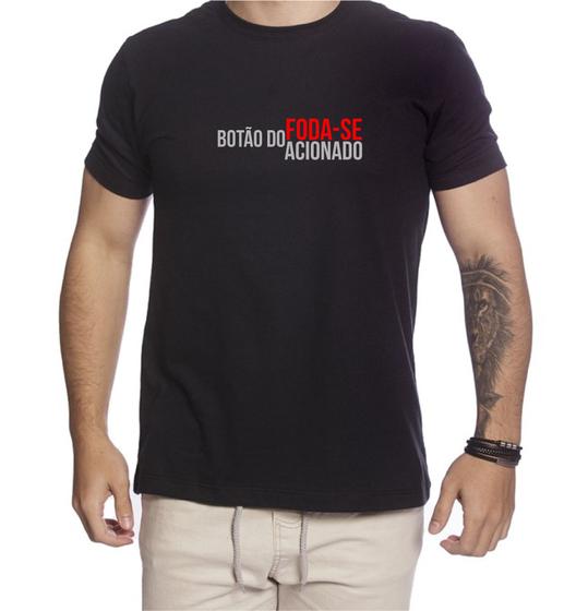 Imagem de Camiseta Unissex Sem paciência Humor Botão do Foda-Se