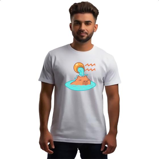 Imagem de Camiseta Unissex Signo Capivara Aquario