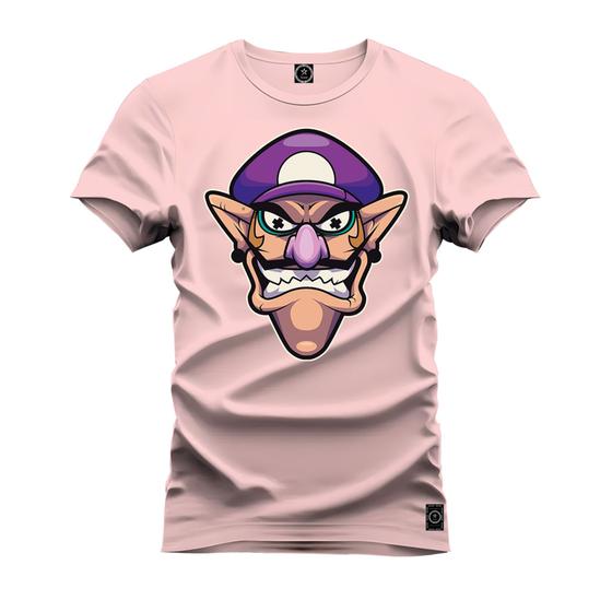 Imagem de Camiseta Unissex T-Shirt 100% Algodão Estampada Bigode Roxo