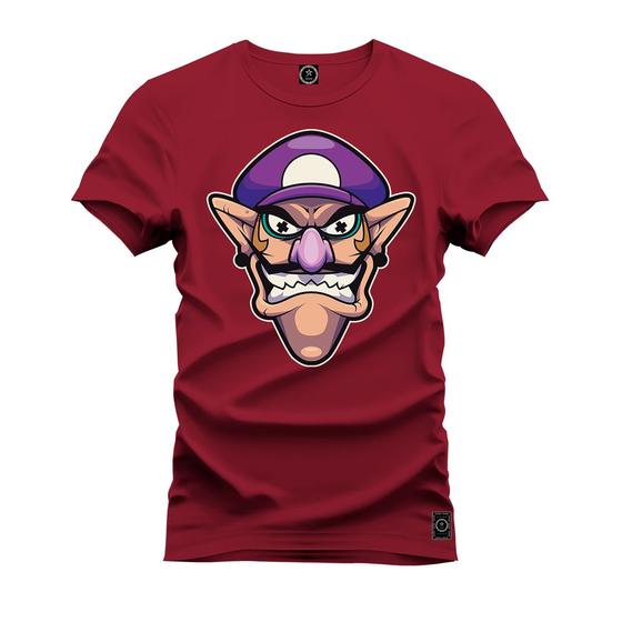 Imagem de Camiseta Unissex T-Shirt 100% Algodão Estampada Bigode Roxo