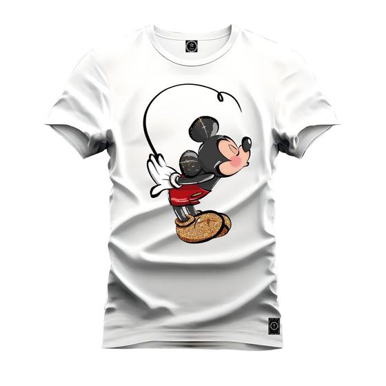 Imagem de Camiseta Unissex T-Shirt 100% Algodão Estampada Mickeyy