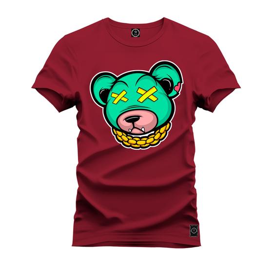 Imagem de Camiseta Unissex T-Shirt 100% Algodão Estampada Urso 2.0 Boladão