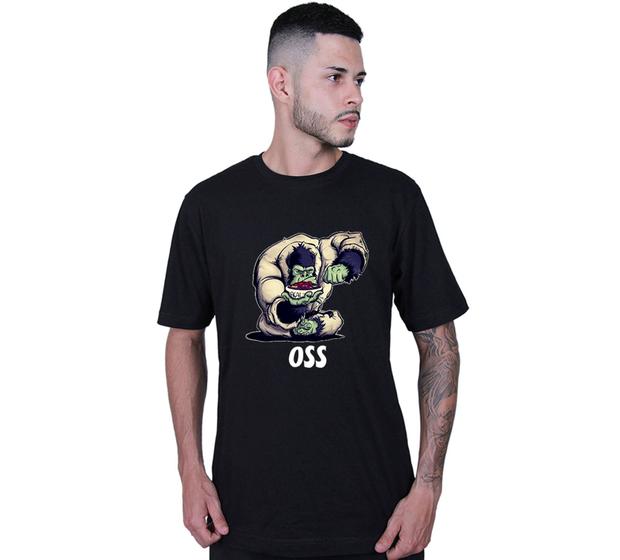 Imagem de Camiseta Unissex Tradicional Luta Jiu Jitsu Oss Gorila