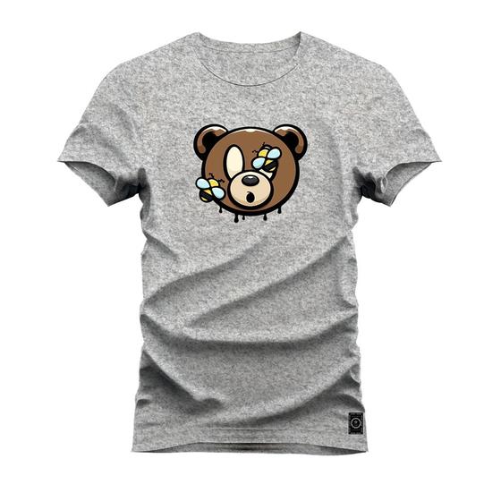 Imagem de Camiseta Urso com Abelhas Confortável Estampada Nexstar 100% Algodão