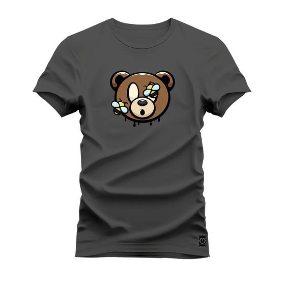 Imagem de Camiseta Urso com Abelhas Confortável Estampada Nexstar 100% Algodão