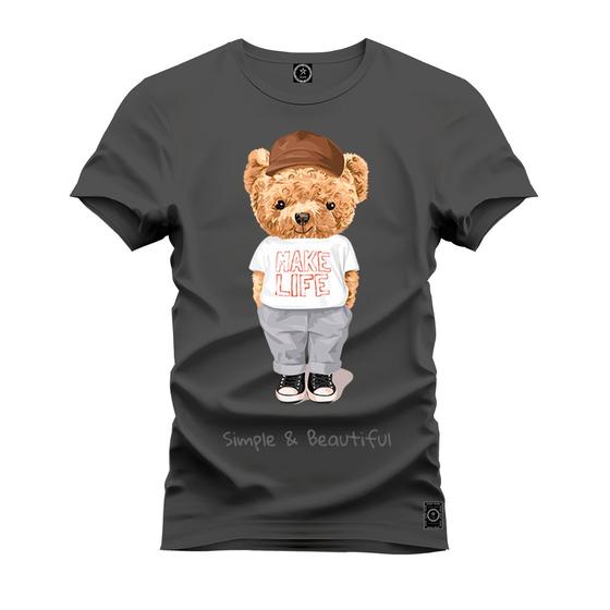 Imagem de Camiseta Urso Menders Algodão Estampada Unissex Nexstar Varias Cores