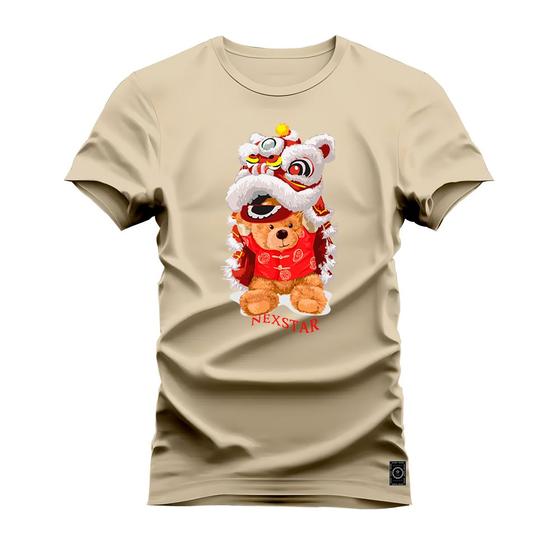 Imagem de Camiseta Urso Natalino Varias Cores Estampada Confortável