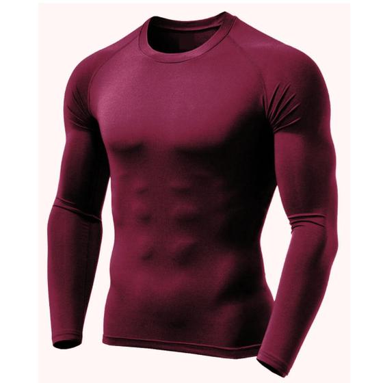 Imagem de Camiseta Uv Dry Masculina Manga Longa Segunda Pele Térmica Proteção Solar UV50+