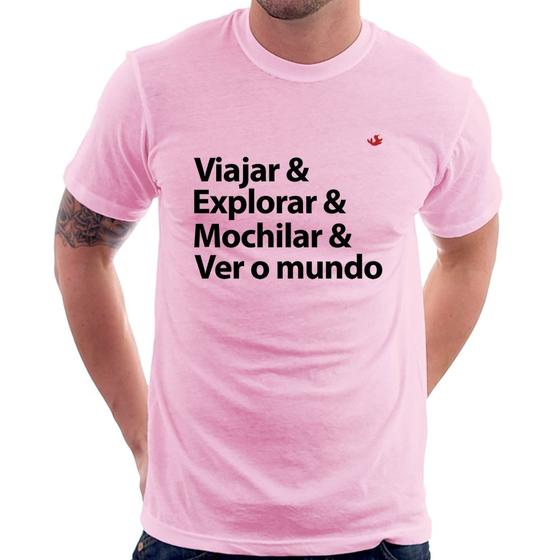 Imagem de Camiseta Viajar & Explorar & Mochilar & Ver o mundo - Foca na Moda