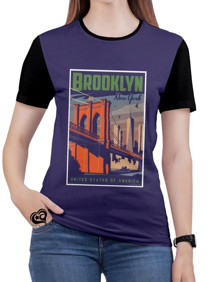 Imagem de Camiseta Vintage Retro Feminina Broklyn California blusa