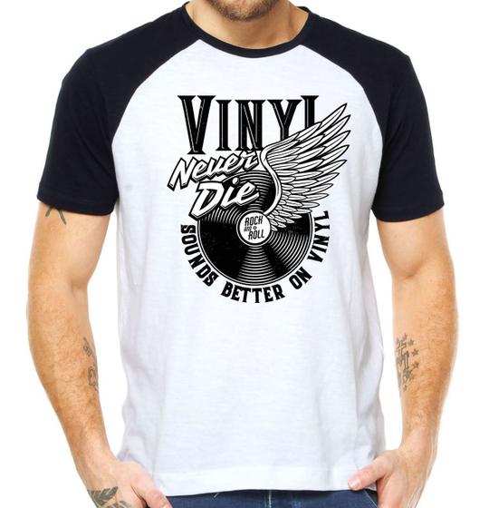 Imagem de Camiseta vinyl never dies camisa música disco de vinil