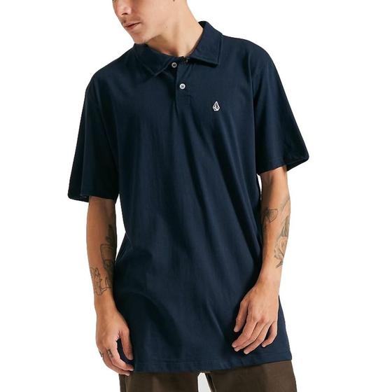 Imagem de Camiseta Volcom Polo Solid Stone SM23 Masculino Azul Marinho