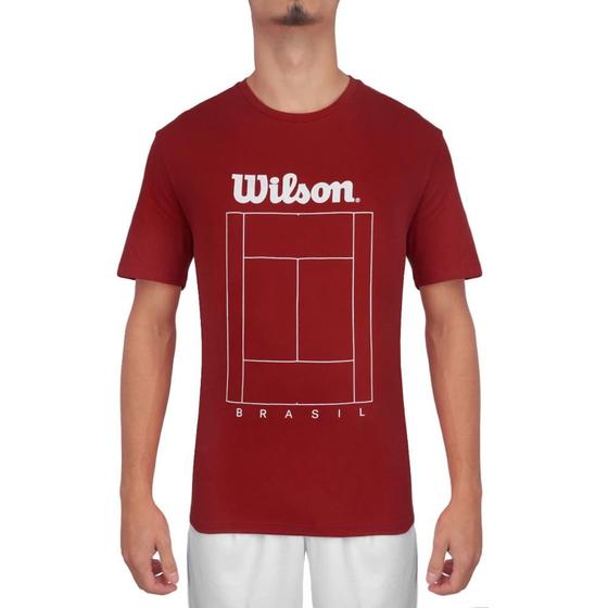 Imagem de Camiseta Wilson Tennis Court Vermelha