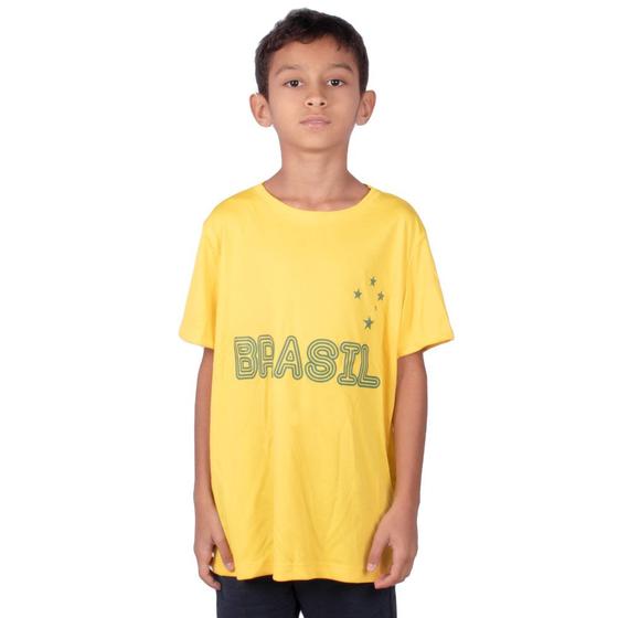 Imagem de Camiseta Wunder Brasil Infantil Copa 2022 Amarelo
