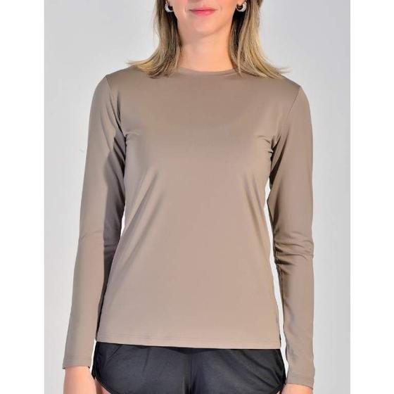 Imagem de Camiseta Wunder Proteção UV50 Feminina Caqui