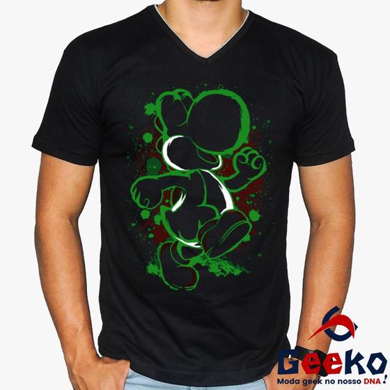 Imagem de Camiseta Yoshi 100% Algodão Super Mario Bros Geeko