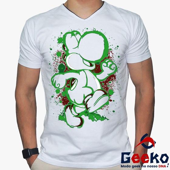 Imagem de Camiseta Yoshi 100% Algodão Super Mario Bros Geeko