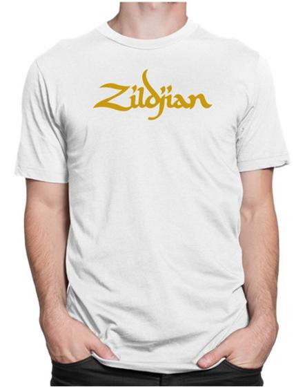 Imagem de Camiseta Zildjian Camisa Drums Rock Música Logo Dourado