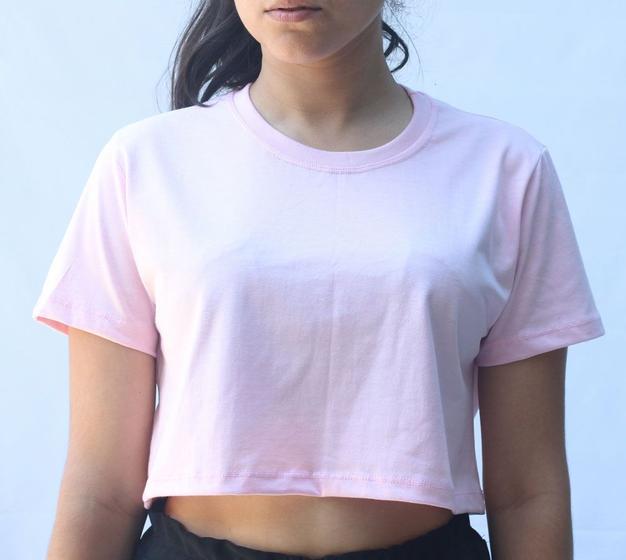 Imagem de Camisetinha Feminina Tumblr T Shirt Cropped Manga Curta