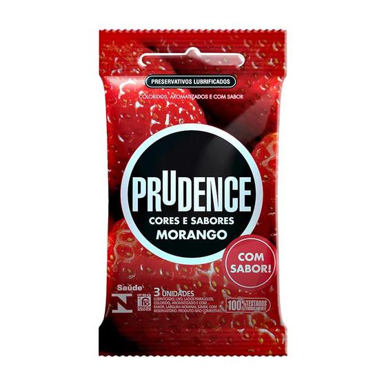 Imagem de Camisinha Preservativo Prudence Cores e Sabores Pacote com 3 unidades