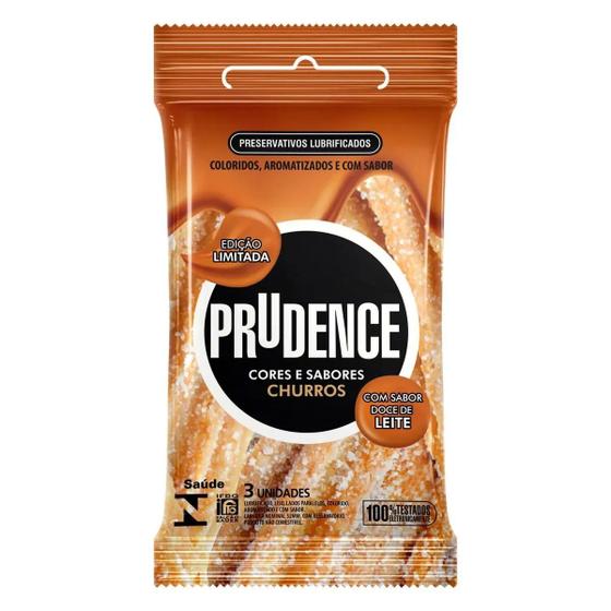 Imagem de Camisinha Preservativo Sabor Churros 3 Unidades - Prudence